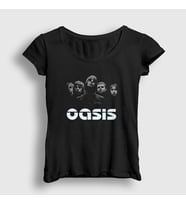 Presmono Kadın Siyah Band Oasis T-Shirt 100059tt