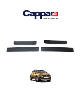 CAPPAFE Dacia Sandero Kapı Eşiği (ABS) Mat Siyah 4 Parça 2021-