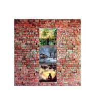 Yağlı Boya Çalışması Baskılı 14x14 Cm 3 Parça