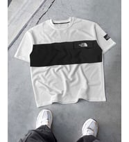 NORTH FACE BEYAZ SİYAH RENKLİ T-SHİRT (ATLANTİK-SOHO ANTRASİT)