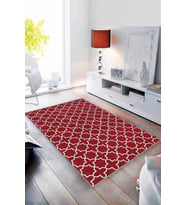 Bordo Spor Kaymaz Tabanlı Makinede Yıkanabilir Halı MO01 - 100 x 160 cm