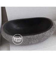 Sipahi Marble Bazalt Siyah Dışı Mucartalı Elips Lavabo