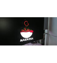 Makarna Resimli Yazılı Tabela 3D Led Neon Etkili Işıklı Tabela 30X45 CM Tek Taraflı