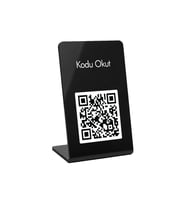 MEO 10'lu Paket - Kodu Okut Standı - QR Kodlu Masaüstü Pleksi Stand