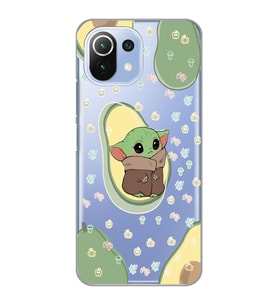 Xiaomi Mi 11 Lite Uyumlu Baby Yoda Desenli Şeffaf Telefon Kılıfı