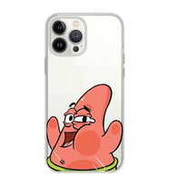 Iphone 15 Pro Uyumlu Patrick Star Desenli Şeffaf Telefon Kılıfı