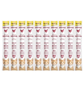 GimCat Sticks Kümes Hayvanlı Kedi Ödül Çubuğu 10x5gr