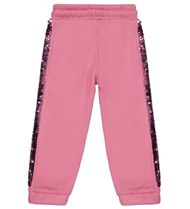 Civil Girls Şerit Pul Nakışlı 2-5 Yaş Eşofman Altı - Pembe 4-5 Yaş (Pembe-A.Pembe)