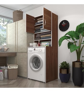 Kenzlife çamaşır makinesi dolabı hayzum cvz 180*066*55 banyo kiler çift kapaklı arkalıklı (Karışık)