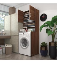 Kenzlife çamaşır makinesi dolabı hayzum cvz 180*066*55 banyo kiler çift kapaklı arkalıklı (Karışık)