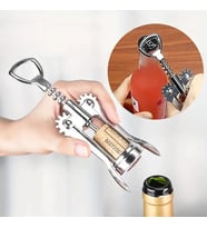 Professional Krom Tirbuşon Metal Tirbüşon Şarap Şişe Açacağı Türbişon Tirbişon