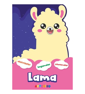 Şekilli Hayvanlar Serisi / Lama Aktivite Boyama Çıkartma Kitabı