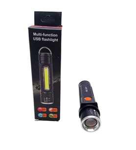 ZOMLU USB ŞARJLI EL FENERİ METAL KASA (5343)