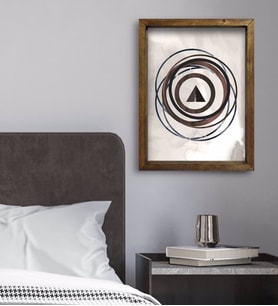 BK Gift Yatak Odası Konseptli Doğal Masif Ahşap Çerçeveli Tablo 45x65cm-69