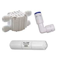 Su Arıtma Shut-Off+300 Gpd Atık Su Kısıcı+Check Valfli Dirsek (Beyaz)