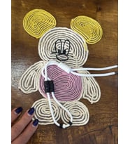 28X20 CM İP DOKUMA AYI ARMA DİKİŞ GİYİM AKSESUARI APLİKE