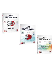 3D Yayınları AYT Matematik Video Ders Defteri Soru Bankası ve Deneme Seti 3 Kitap