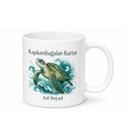 Save The Turtles Baskılı Kaplumbağaları Kurtar Kupa Bardak Hediye