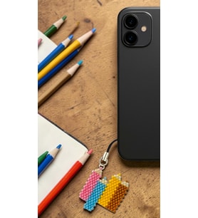 Miyuki Boncuk El Yapımı Renkli Kalem Telefon Çarmı - Charm (Çok Renkli)