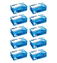 Dolphin Tek Kullanımlık Lateks Mavi Pudrasız Nitril Muayne Eldiveni Large Büyük Boy -100'lü 10 Paket