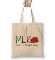 MLK Make His Dreams Reality Black History Mont Blm Black Lives Matter Bez Çanta Uzun Saplı