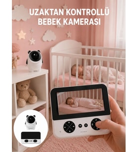 Geniş Ekranlı Bebek Monitörü Ağlama Algılama Özellikli Yeni Nesil