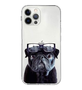 PrintiFy iPhone 12 Pro ile Uyumlu Köpek 3 Kamera Korumalı Şeffaf Kılıf