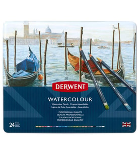 Derwent Watercolour Pencil Suluboya Kalem Seti 24'lü Teneke Kutu 
