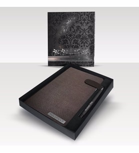 Kişiye Özel Kutulu Tarihsiz Ajanda Seti (PRM40 (Siyah)