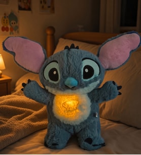 30 Cm Stitch Nefes Alan Peluş Uyku Arkadaşı 5 Farklı Modlu Işıklı Müzikli Gece Lambası Hediye Oyuncak