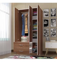 Kenzlife gardırop 3 kapılı 2 çekmeceli fesleğen 180*120*52 cvz XLARGE kapaklı gardolap dolap