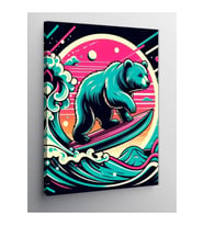Kanvas Tablo Neon Ayı Grafiti 70 X 100 Cnvsdkey-126407-70-100