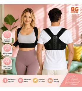 Dik Duruş Korsesi Omuz Sırt Ve Bel Destekleyici Kamburluk Önleyici Ayarlanabilir Unisex Kadın Erkek