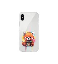 iPhone XS Max ile Uyumlu Splash Tilki Tasarımlı Şeffaf Silikon Kılıf