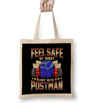 Funny Feel Safe At Night, Sleep With a Postman Pun Bez Çanta Uzun Saplı