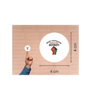 İsrail'i Destekleyen Markalara Boykot ! Etiketi Boycotting Yuvarlak Mat Sticker 4 Cm (45 Adet)