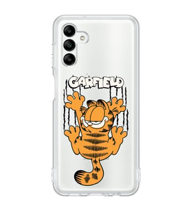 Samsung Galaxy A04S Uyumlu Garfield Desenli Şeffaf Telefon Kılıfı