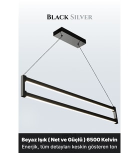 Orion Silver Lineer LED Sarkıt Avize – Kumandalı Dim Edilebilir – Aşağı Işık