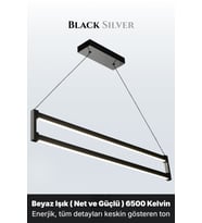 Orion Silver Lineer LED Sarkıt Avize – Kumandalı Dim Edilebilir – Aşağı Işık
