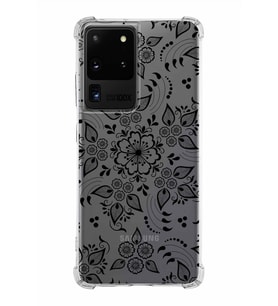 Samsung Galaxy S20 Ultra  Köşe Korumalı Antişok Kapak Nostalji Desen Tasarımlı Şeffaf  Kılıf