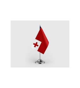 Tonga Devleti Tekli Saten Masa Bayrağı Seti