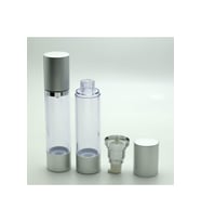 BOŞ KREM VE LOSYON ŞİŞESİ 50 ML (4 ADET) AİRLESS ŞİŞE (Şeffaf)