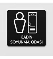Kadın Soyunma Odası Tabelası Ofis Yönlendirme Kapı İsimlik Soyunma Alanı Tabela