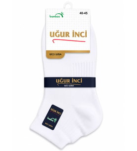 Uğur İnci Bambu Çorap Unisex Nefes Alabilen Terletmez Antibakteriyel Yumuşak Günlük Çorap 6'lı paket
