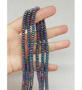 Hematit Taşı Rondela Dizi 2x6mm (54674)