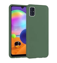 Samsung Galaxy A31 İçi Kadife Silikon Kılıf Yeşil