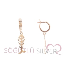 Söğütlü Silver balık kılçığı küpe