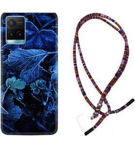 Vivo Y11S Y21S Y20 Y20S Y70 Kılıf Boyun Asklı Rasta Silikon Blue Foid 1628