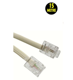 15 Metre Modem Adsl Vdsl Ara Kablosu RJ11 Hat Bağlantı Telefon Kablosu