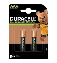 Duracell HR03 DX2400 Şarjlı 900 mAh 2'li AAA İnce Kalem Pil